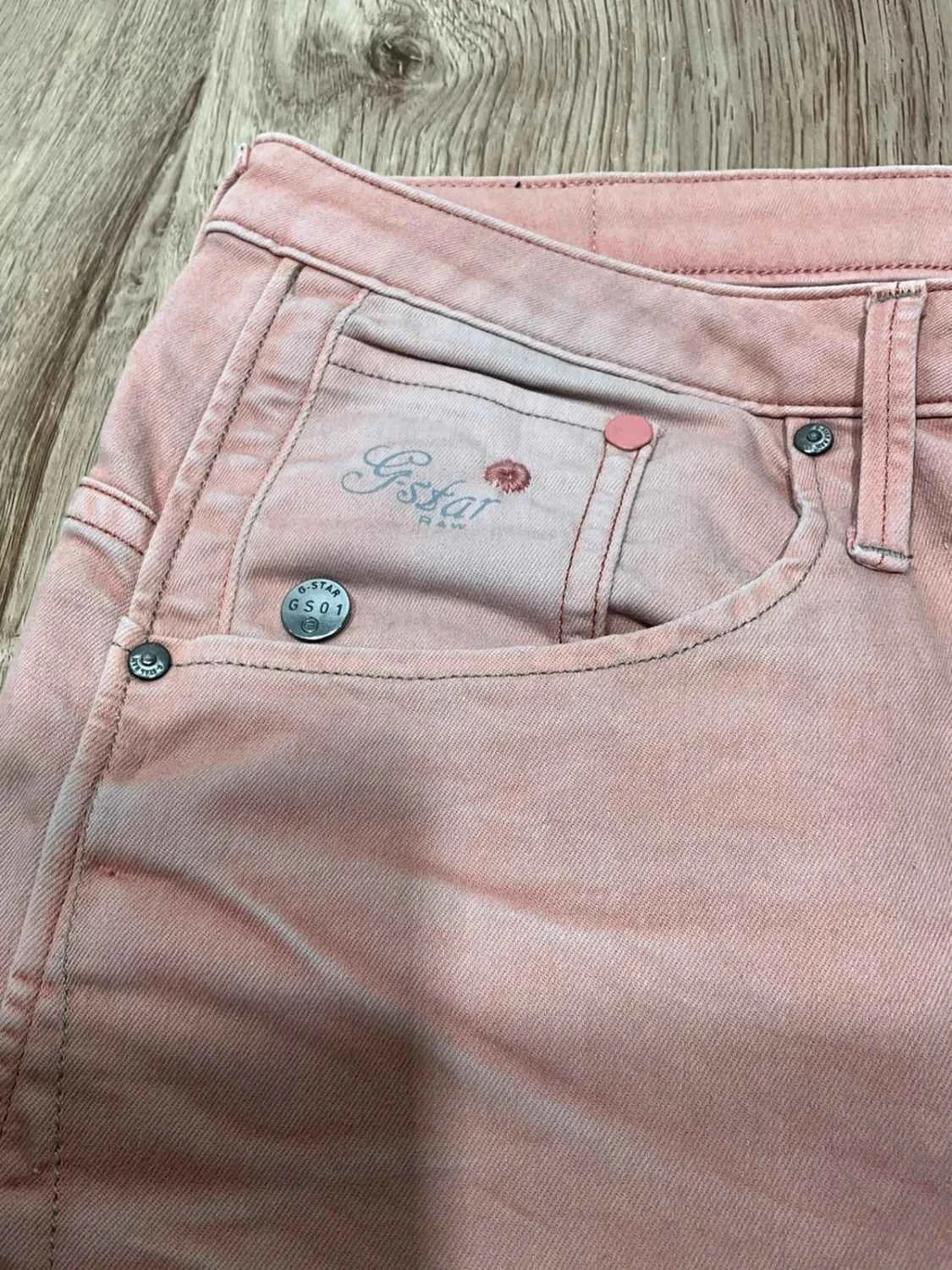 Jean G-star Raw 3301 ARC Femme S coupe Slim rose – photo 8